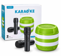 Mini Portable Bluetooth Karaoke Speaker with 2 Wireless Mics