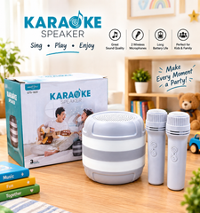 Mini Portable Bluetooth Karaoke Speaker with 2 Wireless Mics