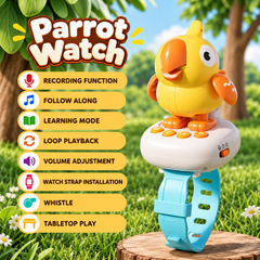 Interactive Wrist Watch Talking Parrot With Voice Control