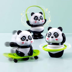 Interactive Wind-Up Panda Figures