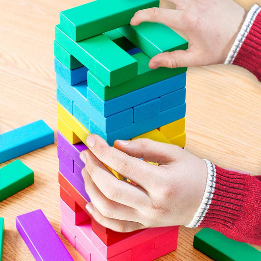 Colorful Wooden Jenga Blocks