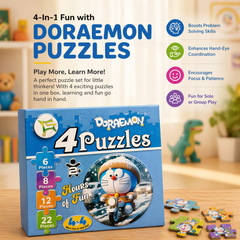 4-in-1 Puzzle Set – Multiple Designs, Colorful Educational Jigsaw Puzzles