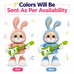 Rabbit Guitarist Dancing Musical Toy With Light &amp; Music