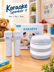 Mini Portable Bluetooth Karaoke Speaker with 2 Wireless Mics