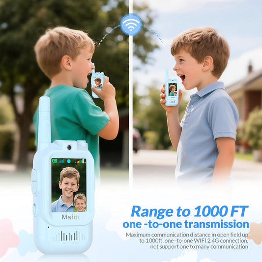 2Pcs Rechargeable Kids Video Walkie Talkie