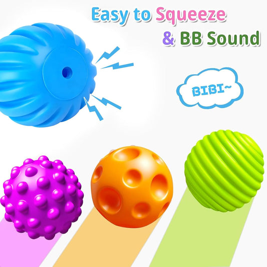 6 Pcs Sensory Balls Rattle  Toys