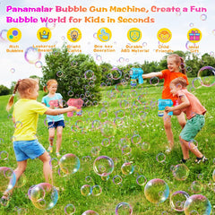 Space Rocket Bubble Gun – LED Light-Up Bubble Blaster Toy