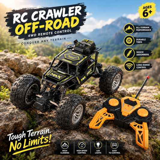 RC Rock Crawler with Smoke – 4WD Off-Road Adventure Truck