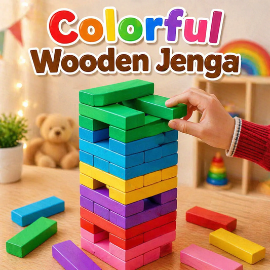 Colorful Wooden Jenga Blocks