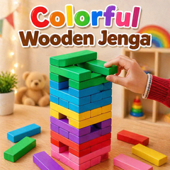 Colorful Wooden Jenga Blocks