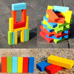 Colorful Wooden Jenga Blocks