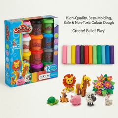 Clay Dough 12 Pcs – Colorful Modeling Dough Creative Art Set