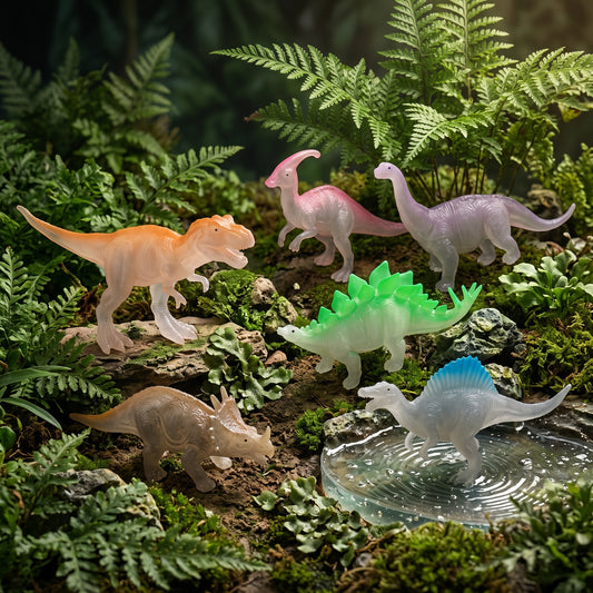 6 Pcs Glowing Dinosaur Set