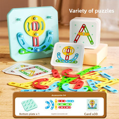 Geometric Shape Puzzle Toy – Creative Pillar Nail Board Construction Game