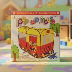 Pop House Bus Tent – Colorful Kids Play Tent