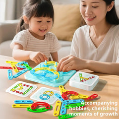 Geometric Shape Puzzle Toy – Creative Pillar Nail Board Construction Game