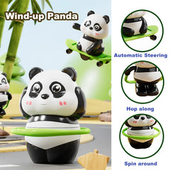 Interactive Wind-Up Panda Figures