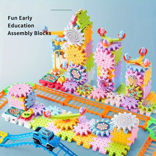 Gear Blocks 81 Pcs – Creative Building &amp; Educational Construction Toy