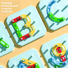 Geometric Shape Puzzle Toy – Creative Pillar Nail Board Construction Game