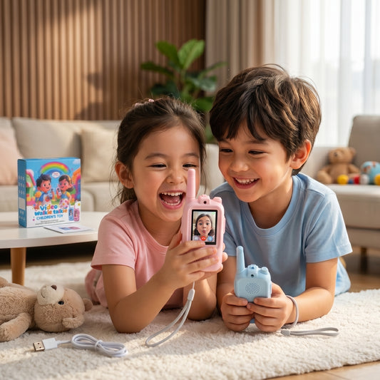 2Pcs Rechargeable Kids Video Walkie Talkie