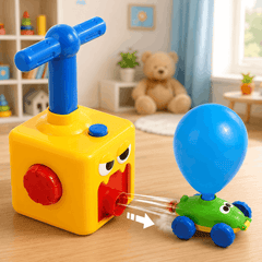 Air Pressure Power Car – Pump Action Balloon Powered Racing Toy
