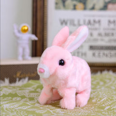 Cute Electronic Plush Interactive Pet Rabbit Toy – Sound &amp; Action Features