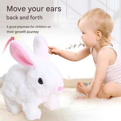 Cute Electronic Plush Interactive Pet Rabbit Toy – Sound &amp; Action Features