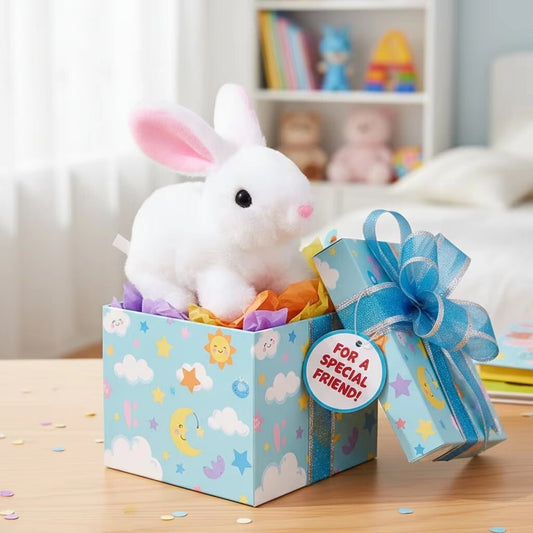 Cute Electronic Plush Interactive Pet Rabbit Toy – Sound &amp; Action Features