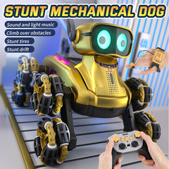 Gesture Control RC Robot Dog – 8-Wheel Stunt, Music, Dancing &amp; Transform Toy